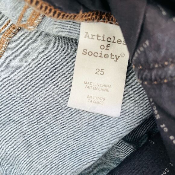 Articles of Society Sarah Skinny Cal Peak 5 pocket jeans size 25. - Picture 7 of 9